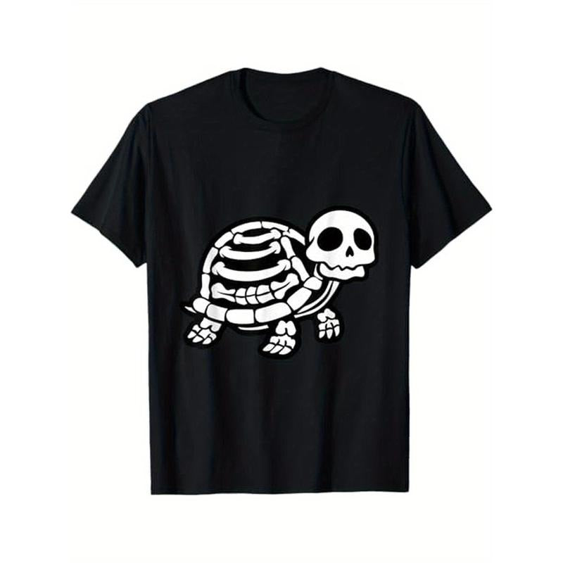 Cute Halloween Turtle Skeleton Tortoise Fossils Archeologist T - Shirt, 100% Cotton, Gifts for friends who like archeology, S