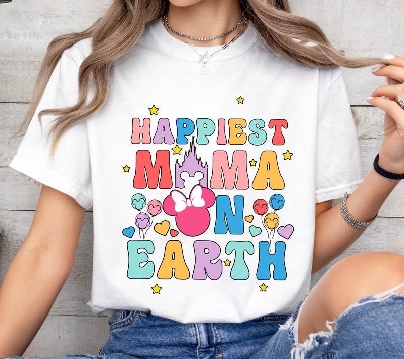 Cute Happiest Mama On Earth Tshirt Sweatshirt, Mom Tee, Best Mom Ever Shirt, Mother's Day Gift Hoodie | TeeBloomCo.com