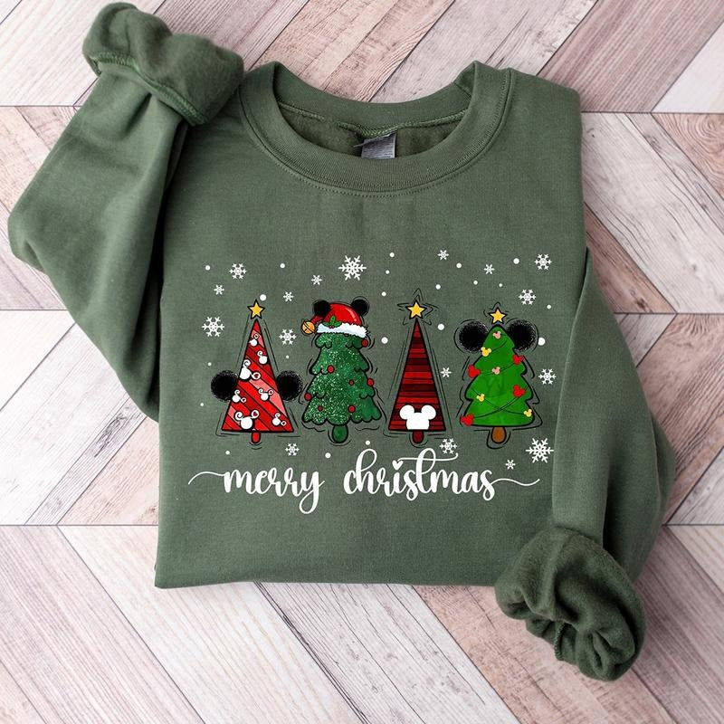 Cute Merry Christmas Crewneck Sweatshirt, Hoodie, T-shirt, Cute Christmas Gifts | TeeBloomCo.com