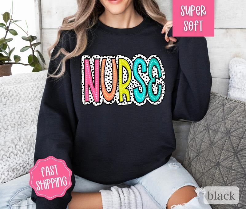 Cute Nurse Sweatshirt, Nurse Gift, Nurse Crewneck, Nurse Appreciation Gift, Oversized Sweatshirt, Gift for Nurse, RN...