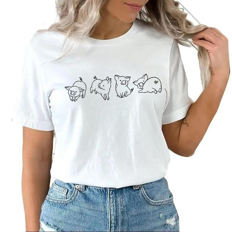 Cute Pigs Lover Sweatshirt, Gift for Pig Owner, Pet Lover T-shirt Hoodie Funny Pig Funny Unisex Cotton Top | TeeBloomCo.com