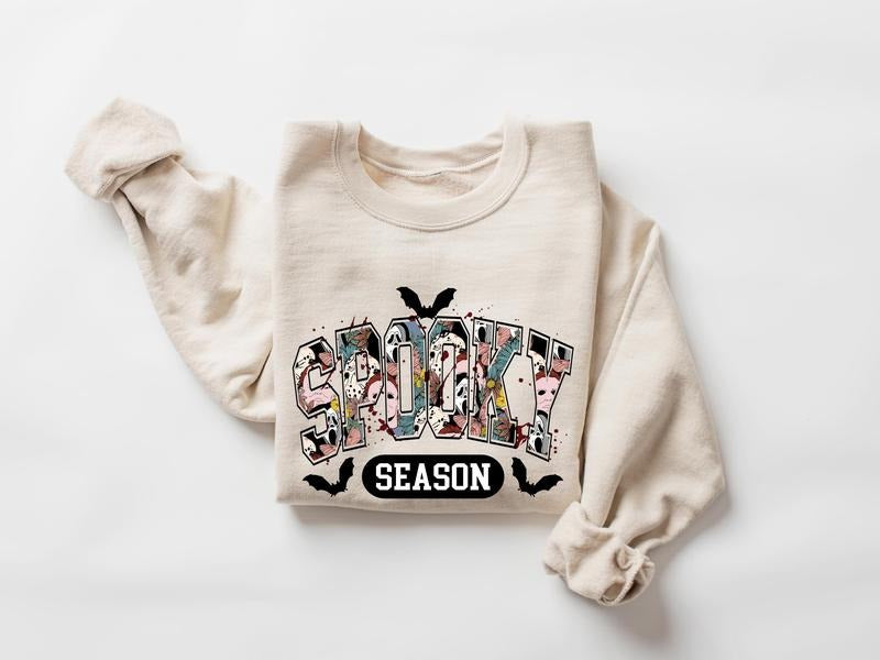 Cute Spooky Season Sweatshirthalloween Sweatshirt Womens Halloween Sweatshirt Cute Fall Sweater Gift For Halloween Spooky...