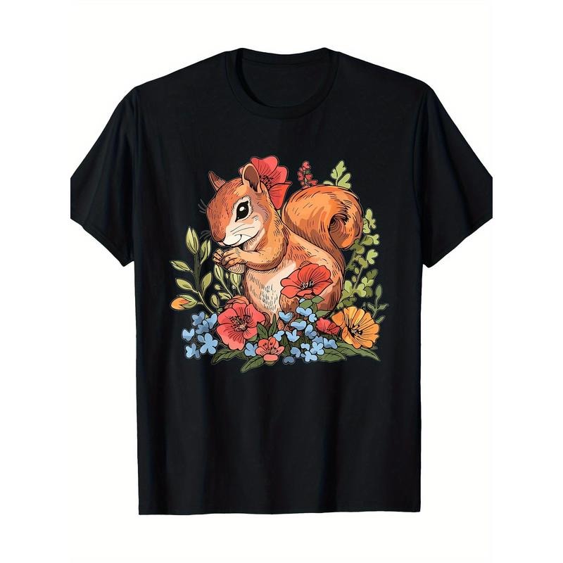 Cute Squirrel Flower My Squirrel T-shirt -100% cotton Made in USA Hoodie, Sweatshirt | TeeBloomCo.com