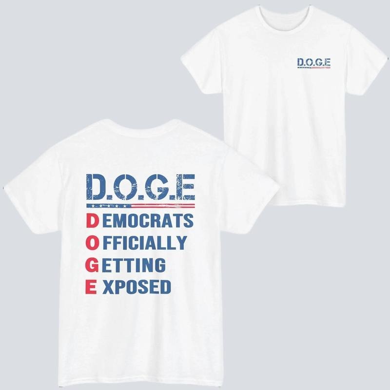D.O.G.E TShirt, Funny and Bold shirt, Playful beach, Fourth of July, Memorial Day, USA Graphic Shirt for Women, for Men...