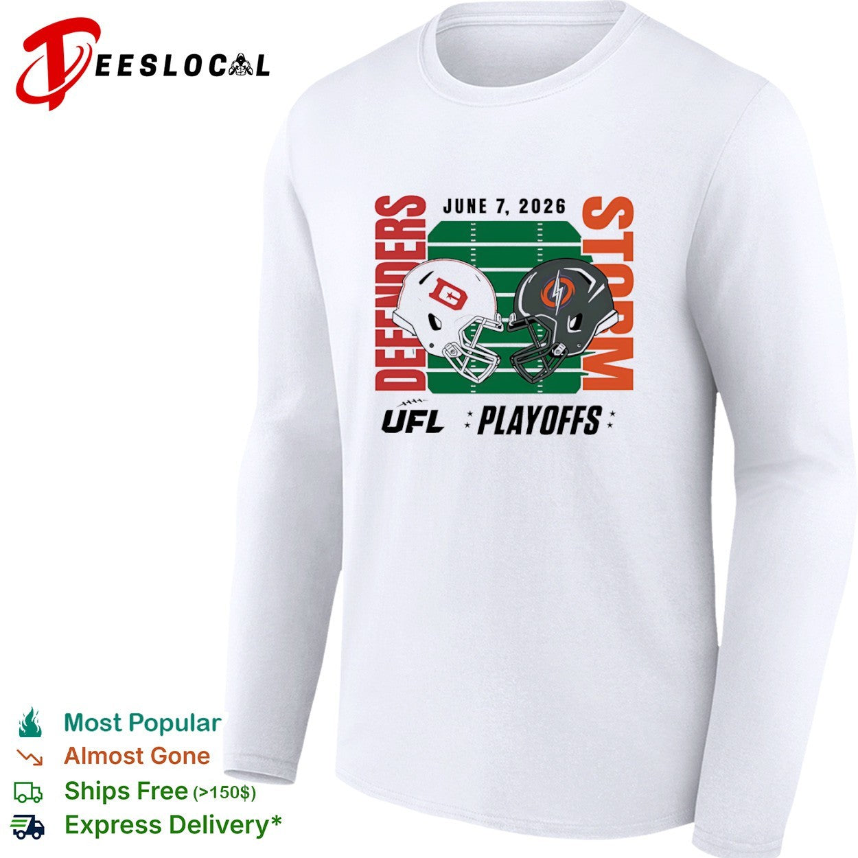 DC Defenders vs Orlando Storm 2026 UFL Playoffs Football Helmet Matchup Sports shirt