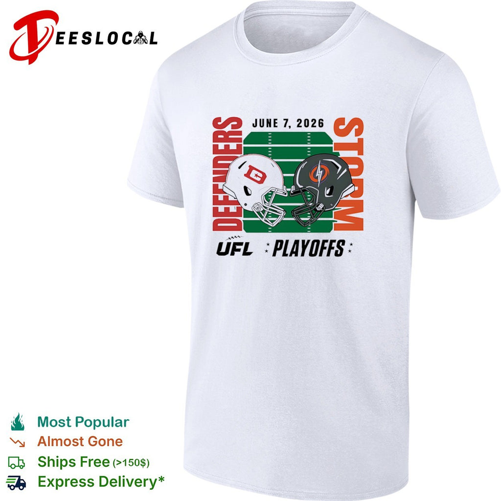 DC Defenders vs Orlando Storm 2026 UFL Playoffs Football Helmet Matchup Sports shirt