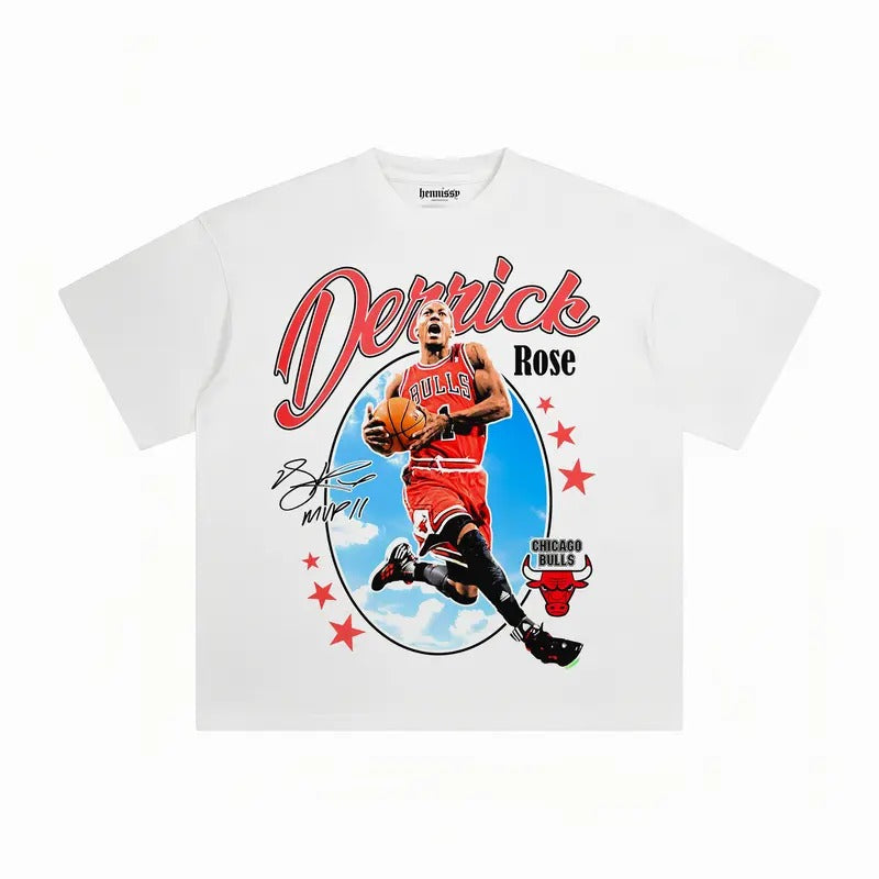 DERRICK ROSE RETIREMENT TEE - VINTAGE TEE - SPORT TEE - GRAPHIC MEN'S T-SHIRT SWEATSHIRT HOODIE