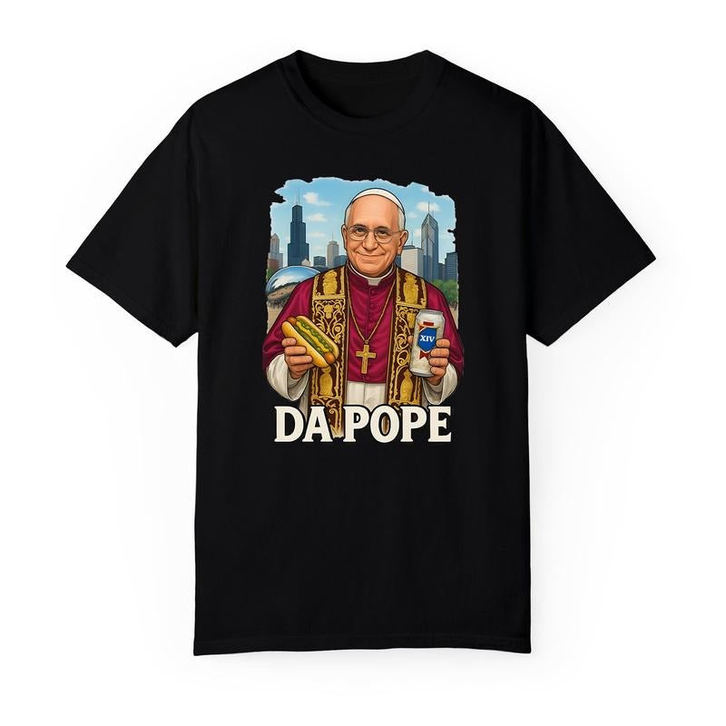 Da Pope Chicago Unisex T-Shirt, Jesus T-Shirt Gift, Christian Tee Hoodie, Sweatshirt | TeeBloomCo.com