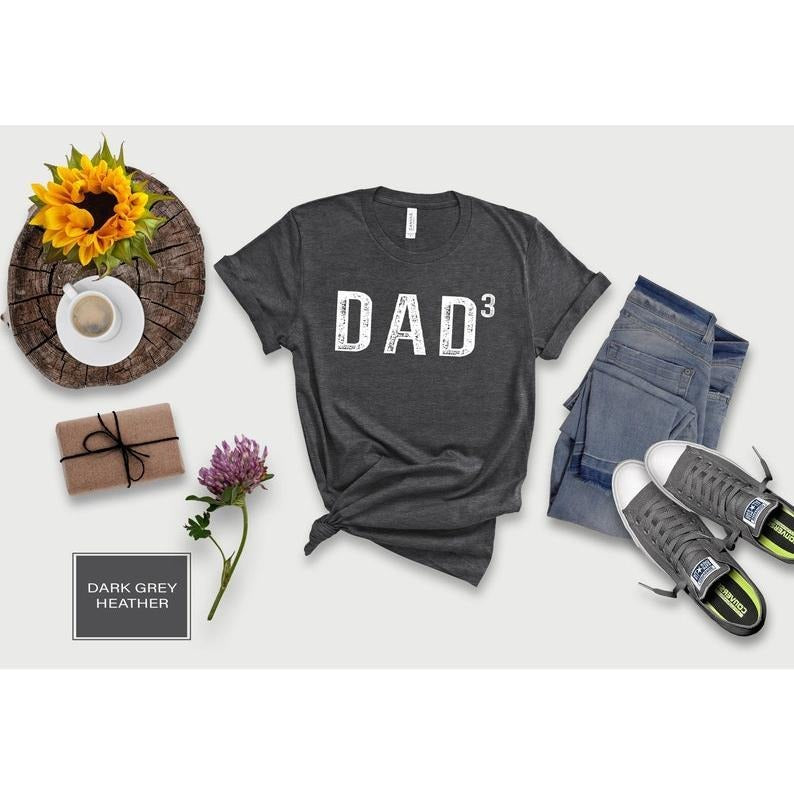 Dad 3 Men's T shirt, Dad Squared Shirt, Dad Of 3 Shirt, Father of 3 Kids, Fathers Day Shirt dad gift