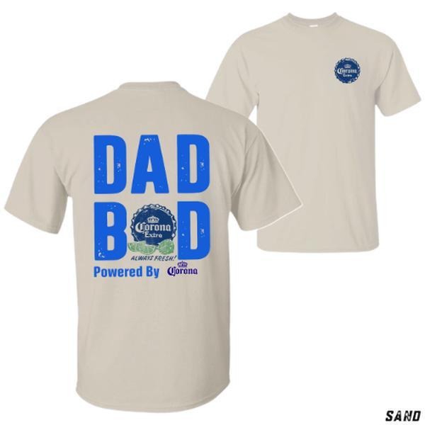 Dad Bod T-shirt - Funny Beer Can Design Featuring Corona Extra Graphic Unisex - Gift For Dad