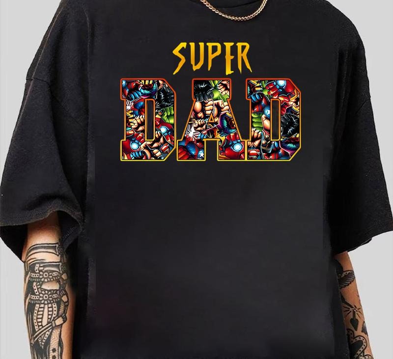 Daddy You Are Tee Best Dad Ever Supr3ero Father's Day T-Shirt Retro Graphic Tee Vintage Graphic Comfy T-Shirt for Nature...