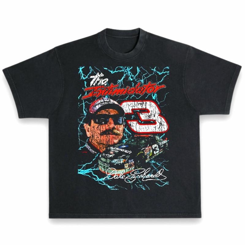 Dale Earnhardt 3 Goodwrench Graphic Distressed T-Shirt For Men's Women's, Funny American Patriotic Tee, NASCAR Racing...