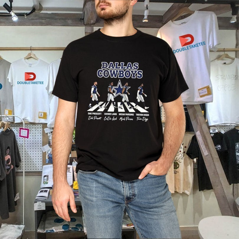 Dallas Cowboys Dak Prescott CeeDee Lamb And Micah Parsons Trevon Diggs Abbey Road Signatures Shirts