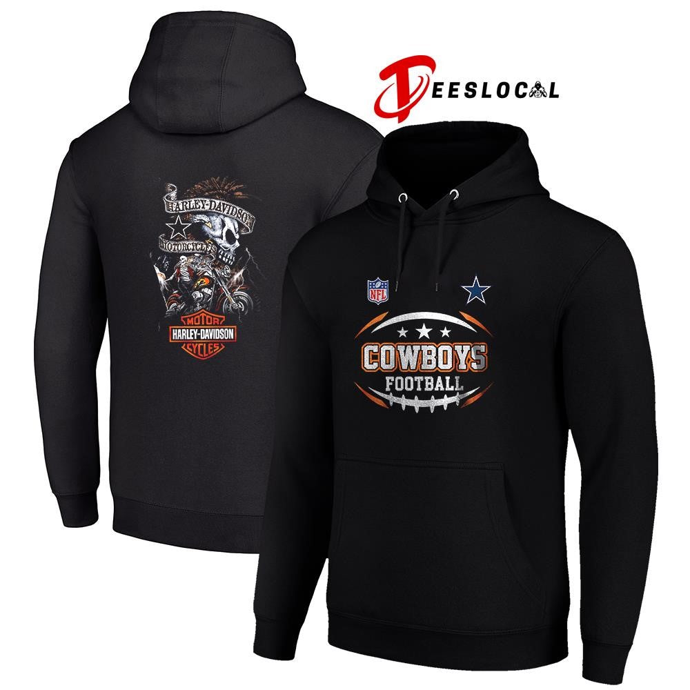 Dallas Cowboys football Harley Davidson motor cycles skeleton shirt