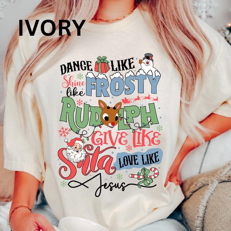 Dance Like Frosty Christmas Shirt~ Unisex Apparel Relaxed Fit Printed In The USA Clothing Womenswear Casual Comfort...