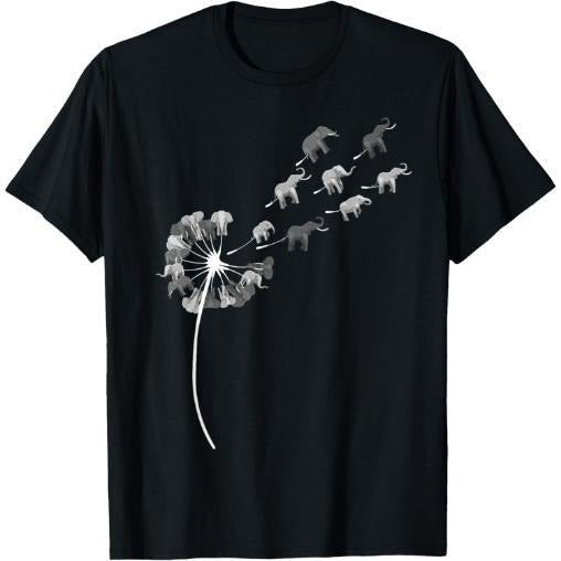 Dandelion Elephants Shirt for Elephant Lover | Elephant T-Shirt Made in USA Hoodie, Sweatshirt | TeeBloomCo.com