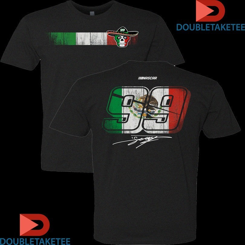 Daniel Suarez Drapeau Mexicain Sugar Skull Nascar Shirts