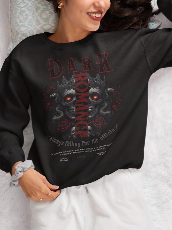 Dark Romance Always Falling For The Villain Sweatshirt, Morally Grey Hoodie, Booktok Merch, Bookish Merch, Gift For...