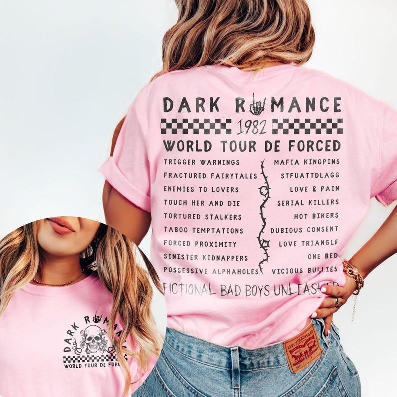 Dark Romance Shirt World Tour de Forced t-shirt dark academia cat and mouse bookstagram outfit booktok merch stfuattdlagg...
