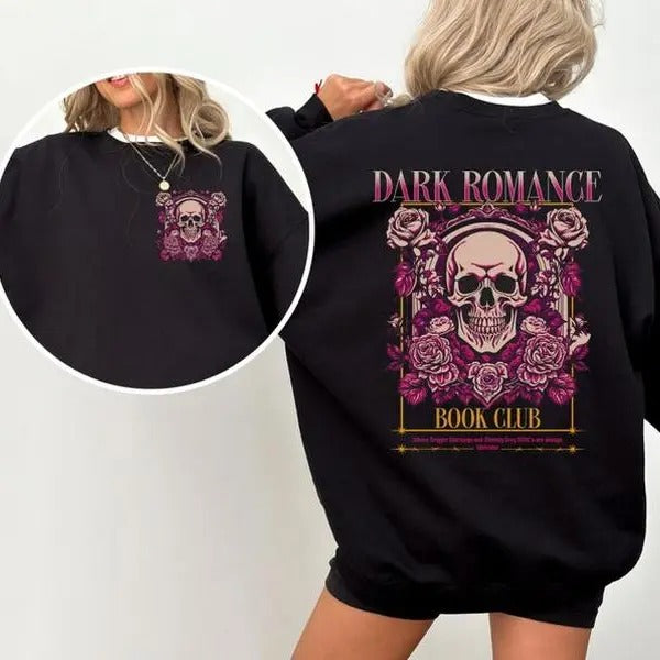 Dark Romance Sweatshirt, Dark Romance Book Club Crewneck, Morally Grey Sweatshirt, Bookish Sweatshirt, Booktok Merch,...
