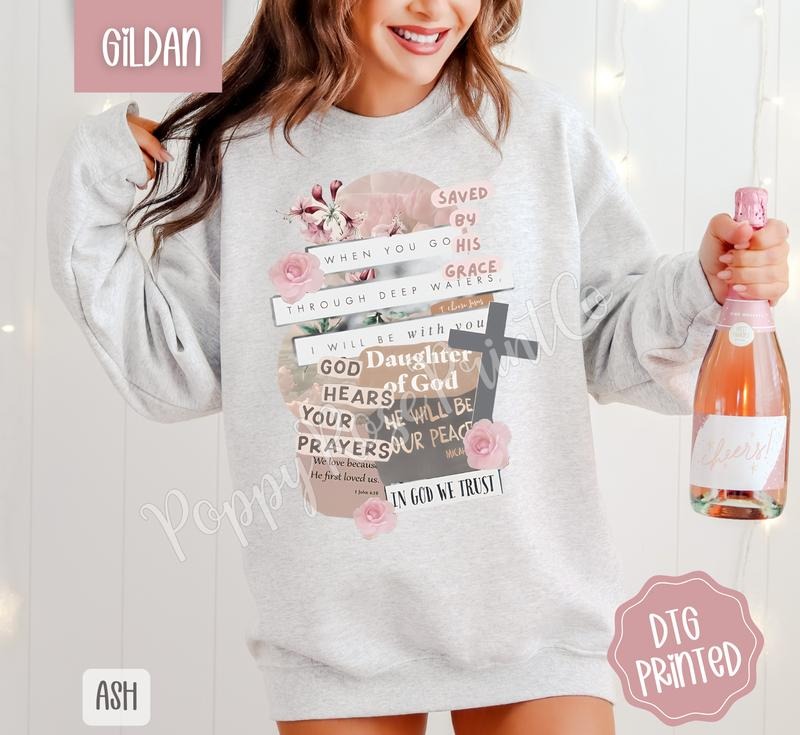 Daughter of God Sweatshirt, Women's Religious Sweatshirt T-Shirts, Hoodie | TeeBloomCo.com