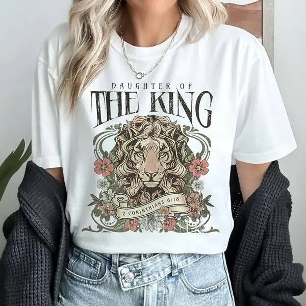 Daughter of the King Boho Christian Shirt Bible Verse shirt Religious Shirt, Jesus Shirt Christian Gift Hoodie, Sweatshirt