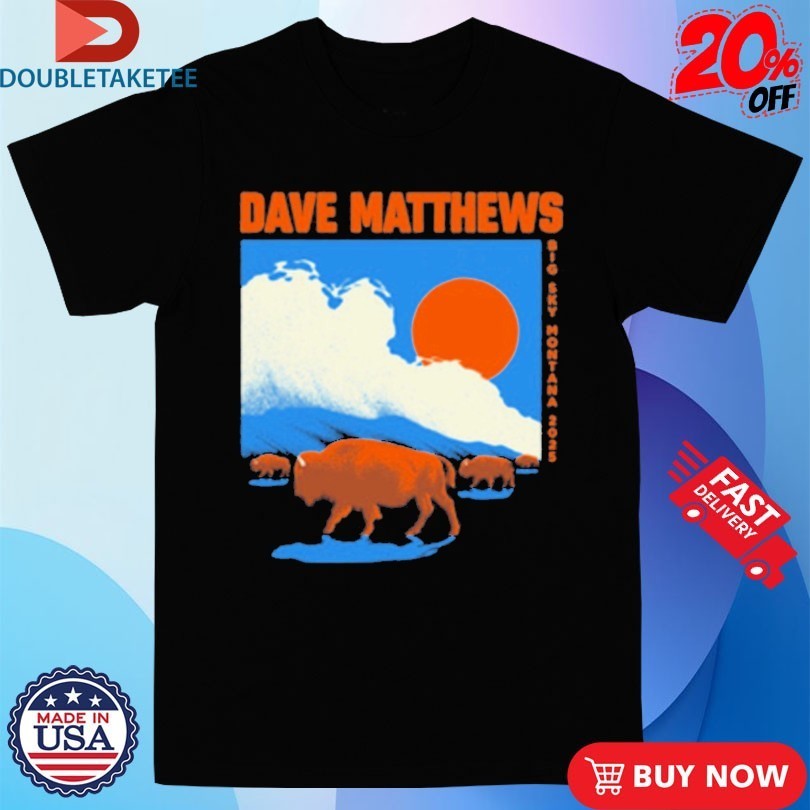 Dave Matthews Band Big Sky Motana Event 2025 Bison Shirts