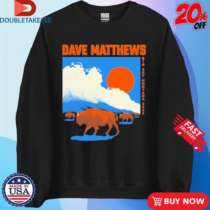 Dave Matthews Band Big Sky Motana Event 2025 Bison Shirts
