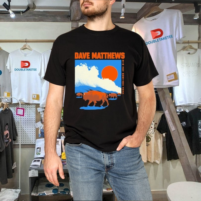 Dave Matthews Band Big Sky Motana Event 2025 Bison Shirts