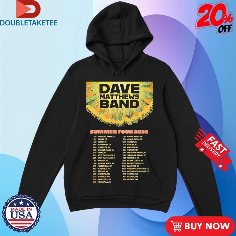 Dave Matthews Band Tour 2026 Dates Shirts