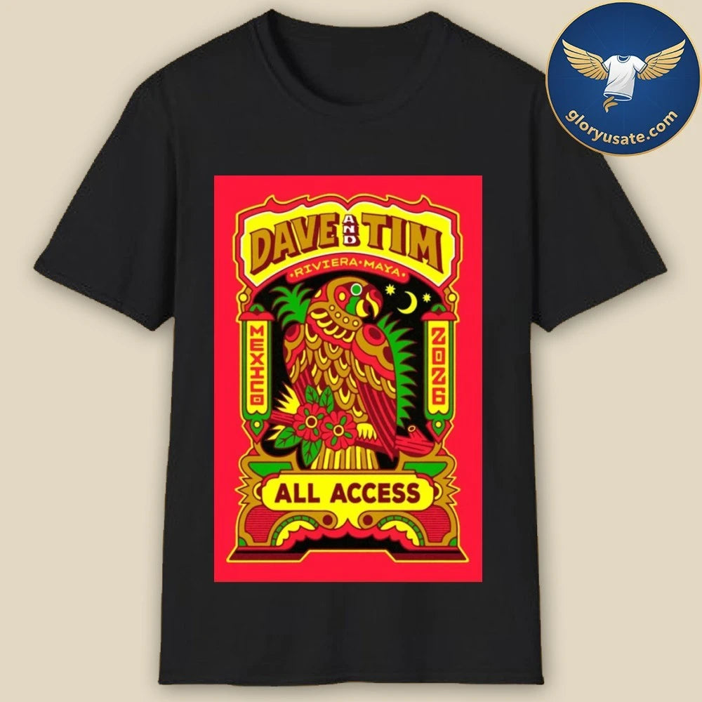 Dave &amp; Tim Riviera Maya Fall Tour 2026 Poster Shirt