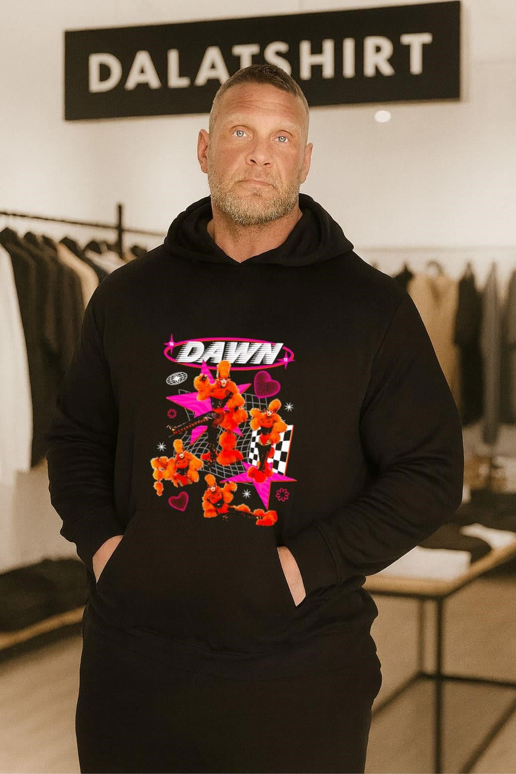 Dawn Orange Furry Starry Retro Y2K Aesthetic Graphic shirt