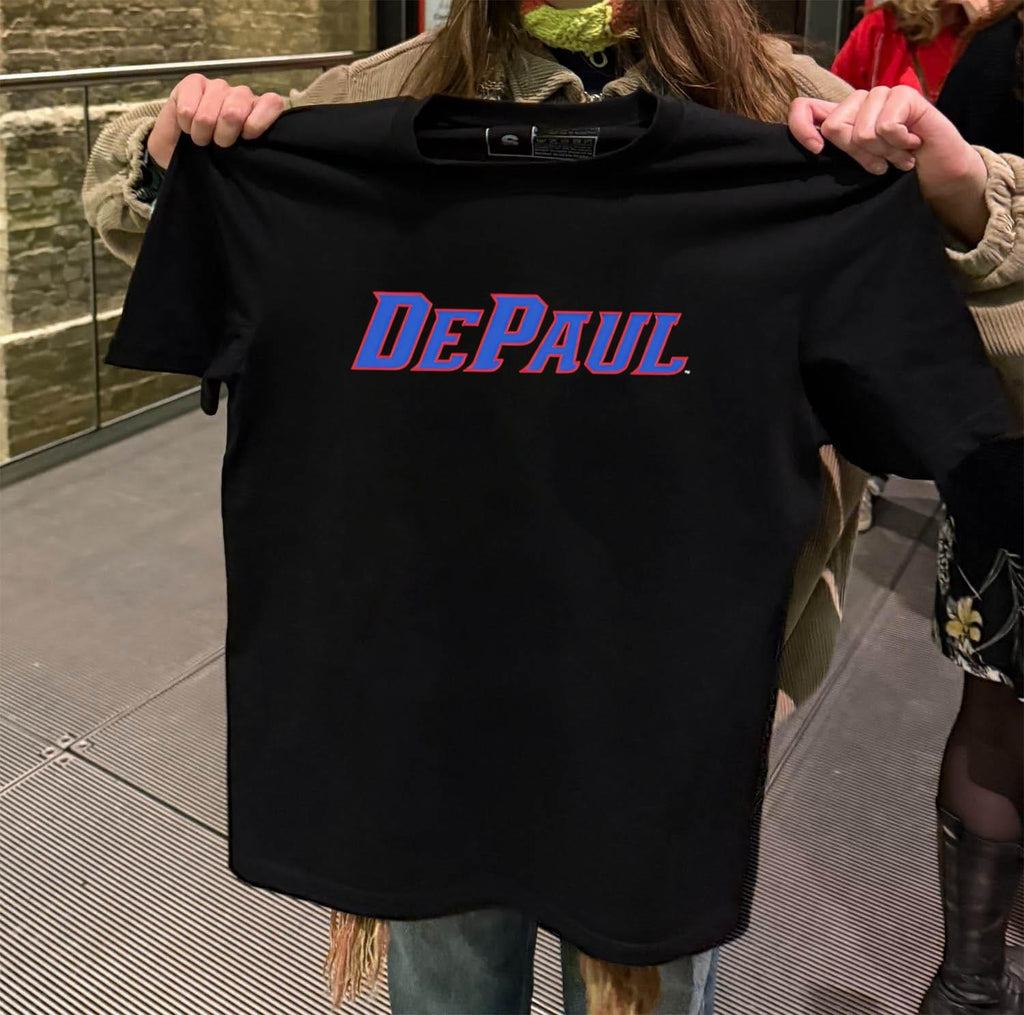 DePaul Blue Demons Official Collegiate Athletic Script Logo shirt