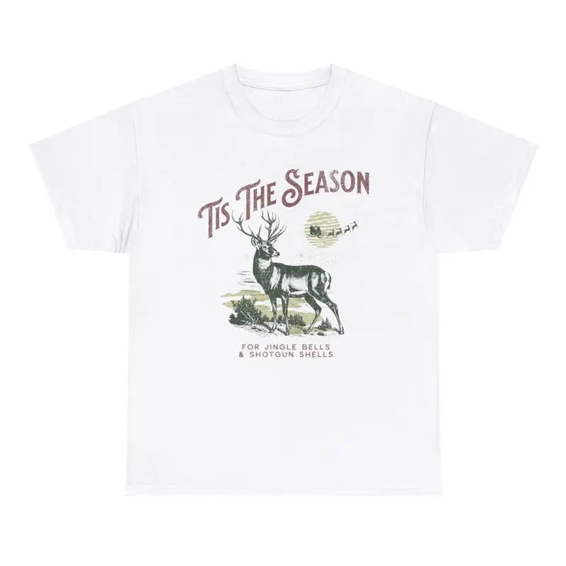 Deer Hunting Christmas T-shirt, Hunting Season T-shirt, Tis The Season for Jingle Bells Hoodie, Sweatshirt | TeeBloomCo.com