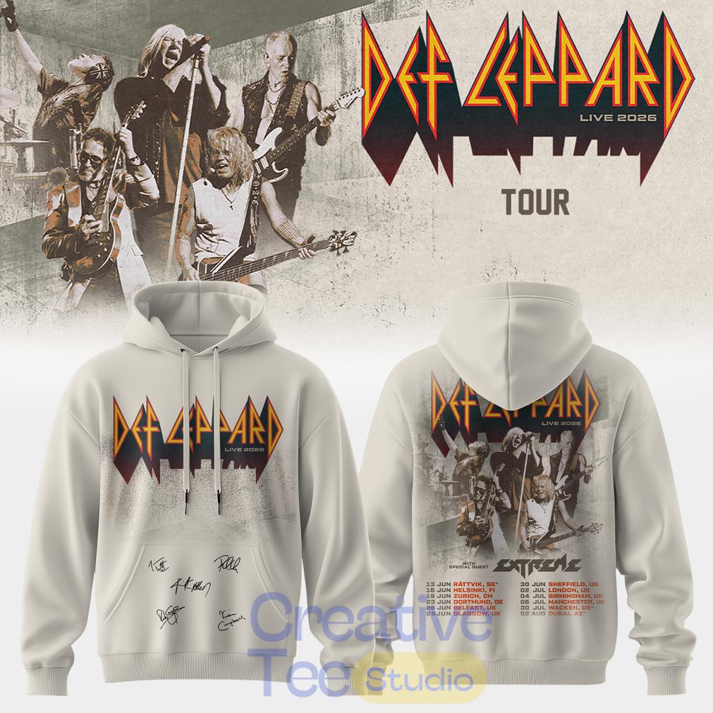 Def Leppard Live 2026 Signature Hoodie