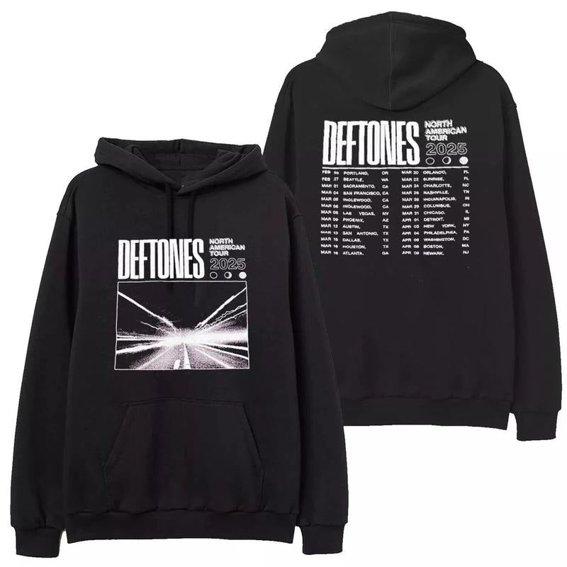 Deftoones 2025 Tour 2 Sided T Shirt, Nu Metal Band Concert Outfit, Rock Fan Apparel, Unisex Sweater Pullover Tee Hoodie,...
