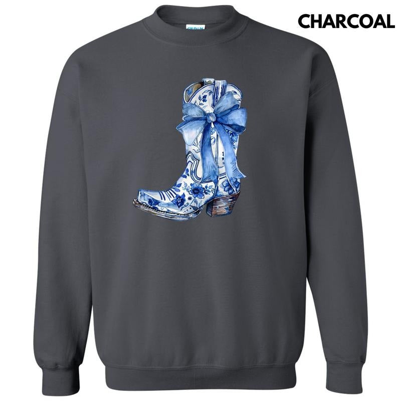 Delicate Floral Boot Sweatshirt 'NLB' T-Shirts, Hoodie | TeeBloomCo.com