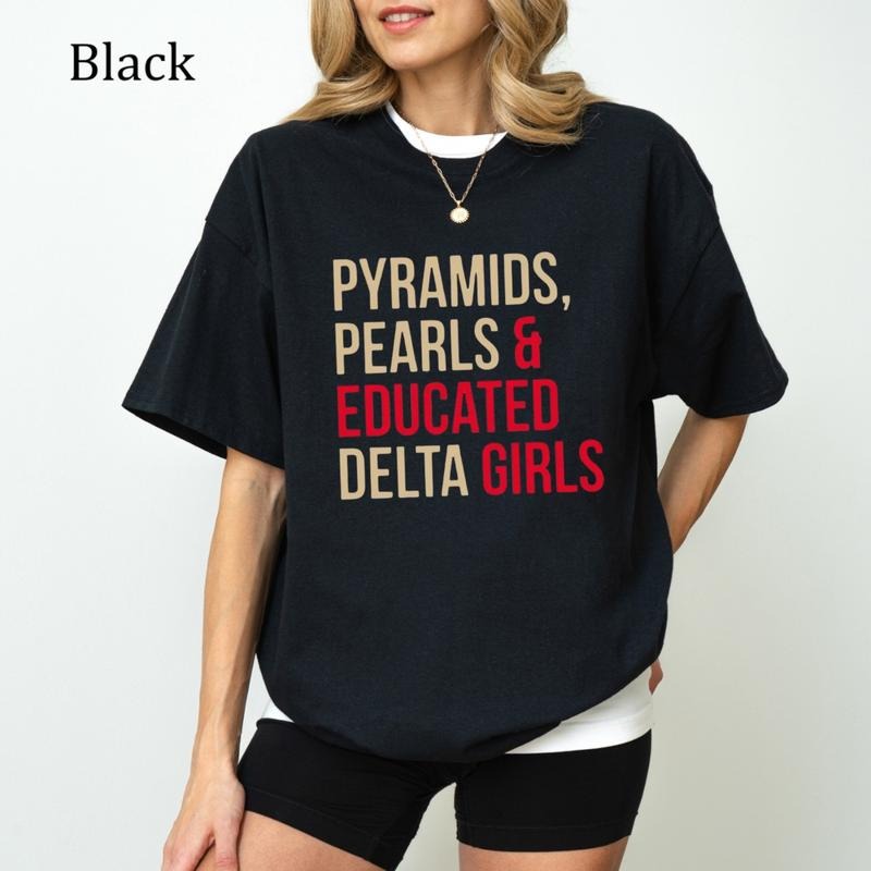 Delta Sigma Theta T-Shirt, DST 1913 Sorority Shirt, Greek Life Apparel for Women, Ultra Soft Cotton Tee, Everyday Casual...