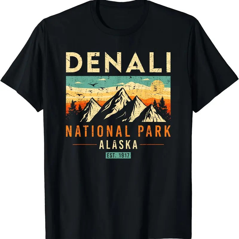 Denali Est. 1917 Vintage Retro Alaska National Park T-Shirt Hoodie, Sweatshirt | TeeBloomCo.com