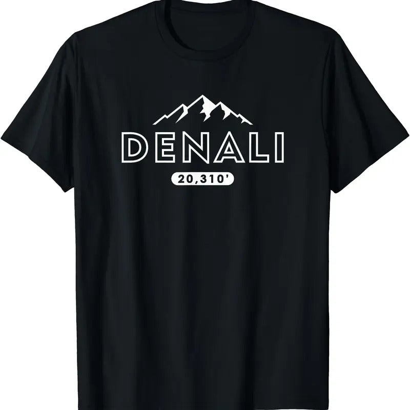 Denali Mountain Peak Elevation Mens Alaska National Park T-Shirt Hoodie, Sweatshirt | TeeBloomCo.com