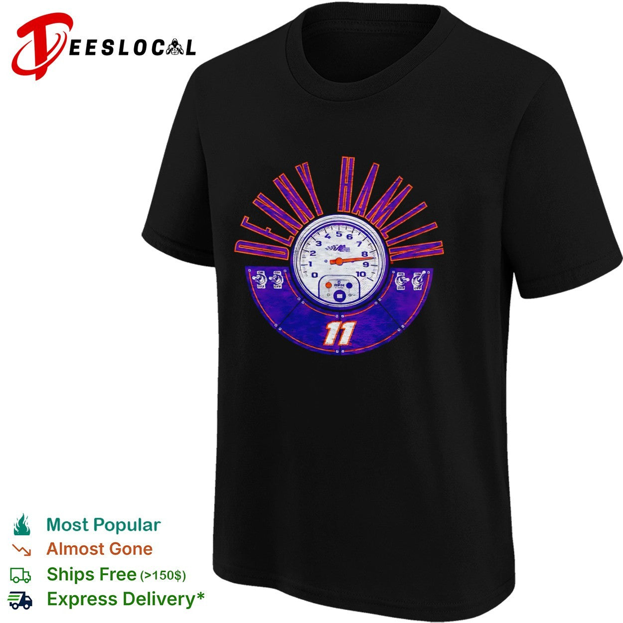 Denny Hamlin 11 Joe Gibbs Racing Nascar Cup Series Tachometer Racing Logo shirt