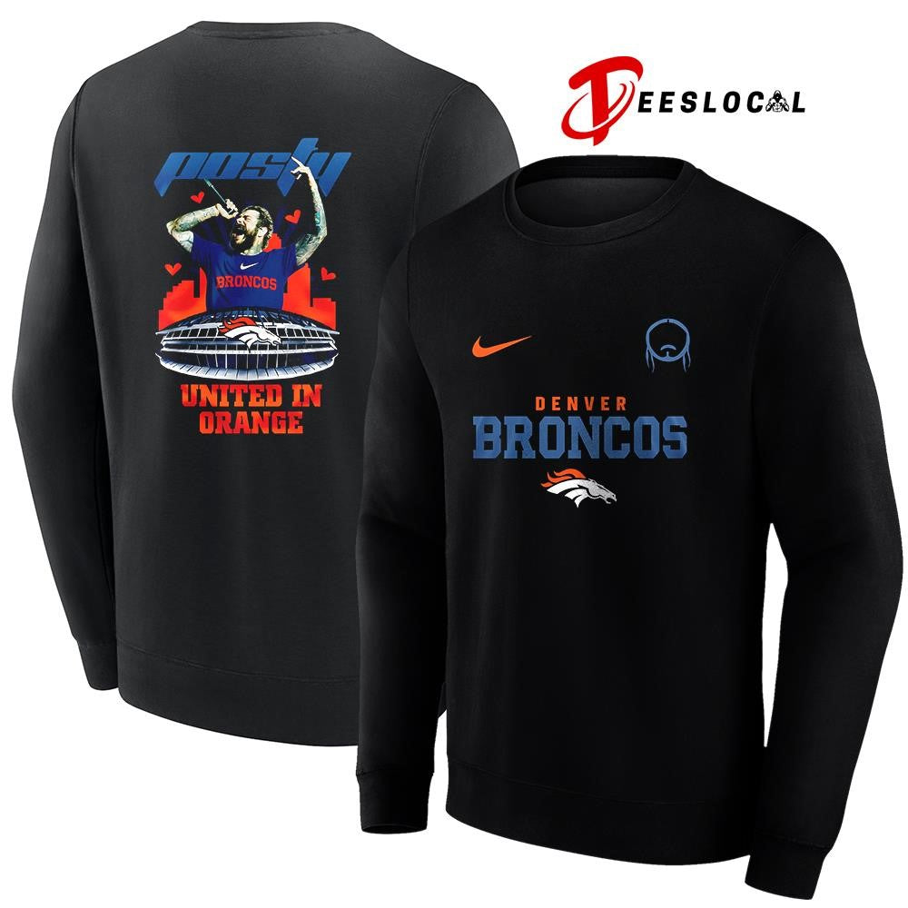 Denver Broncos x Post Malone Posty stadium shirt
