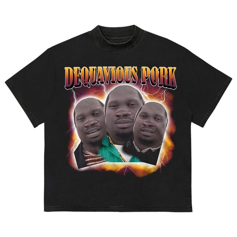 Dequavious Pork Silly Meme T-Shirt HipHop Style Oversized Perfect Everyday Tee Hoodie, Sweatshirt | TeeBloomCo.com