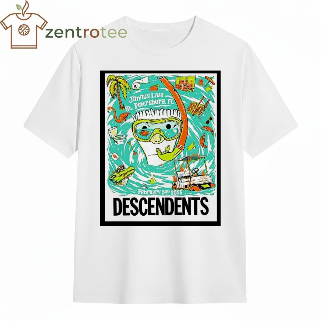 Descendents Jannus Live St Petersburg Fl February 24th 2026 poster tee