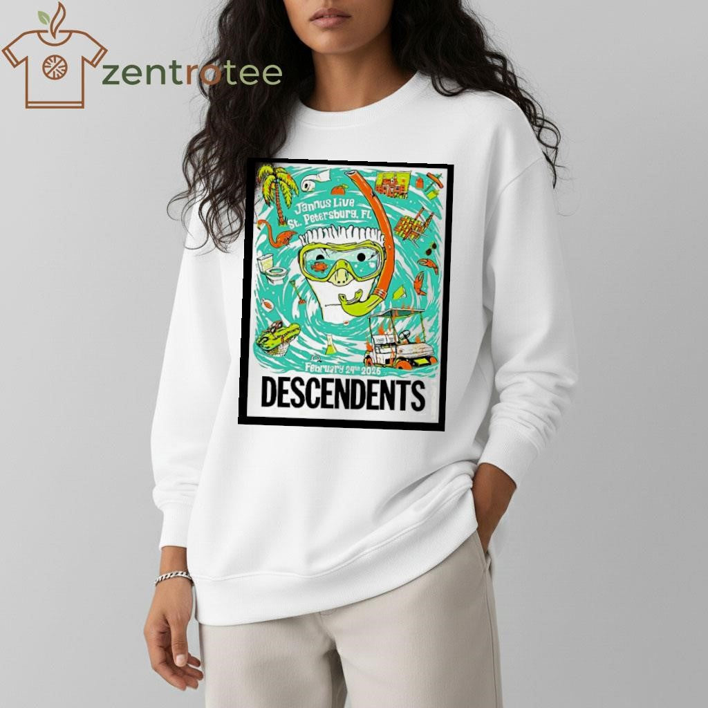 Descendents Jannus Live St Petersburg Fl February 24th 2026 poster tee