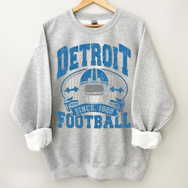 Detroit Football Vintage & Retro Shirts For Women, For Men in Sweatshirt Hoodie | TeeBloomCo.com