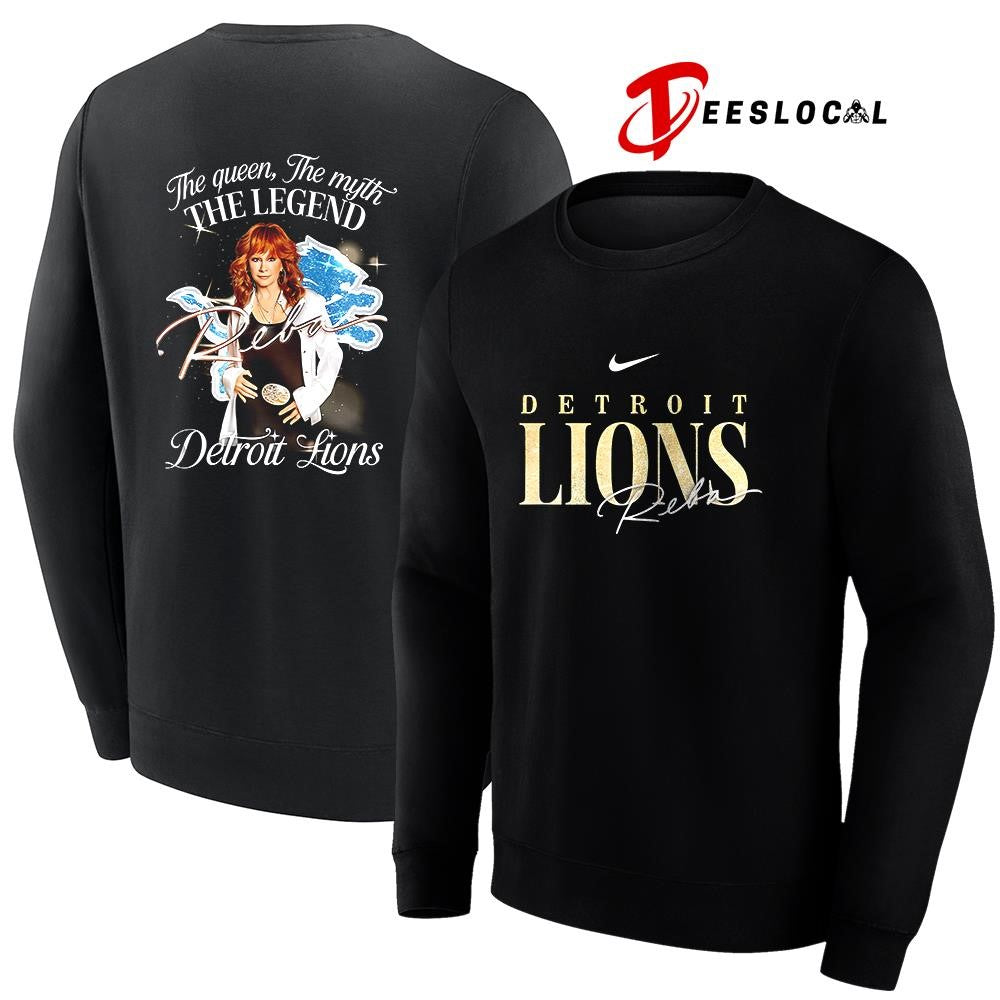 Detroit Lions x Reba McEntire the queen the myth the legend graphic shirt