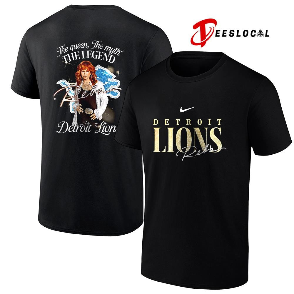 Detroit Lions x Reba McEntire the queen the myth the legend graphic shirt