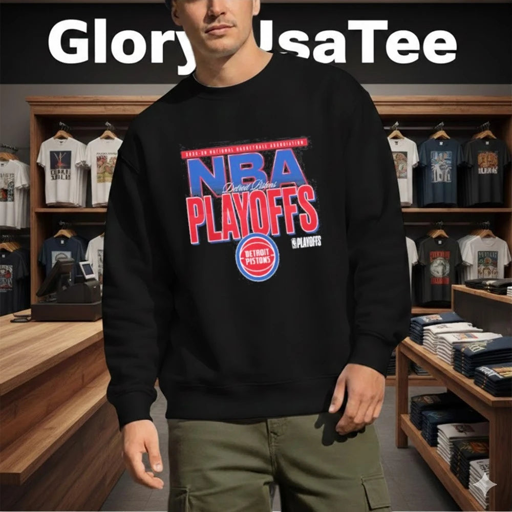 Detroit Pistons Black 2026 NBA Playoffs T-Shirt