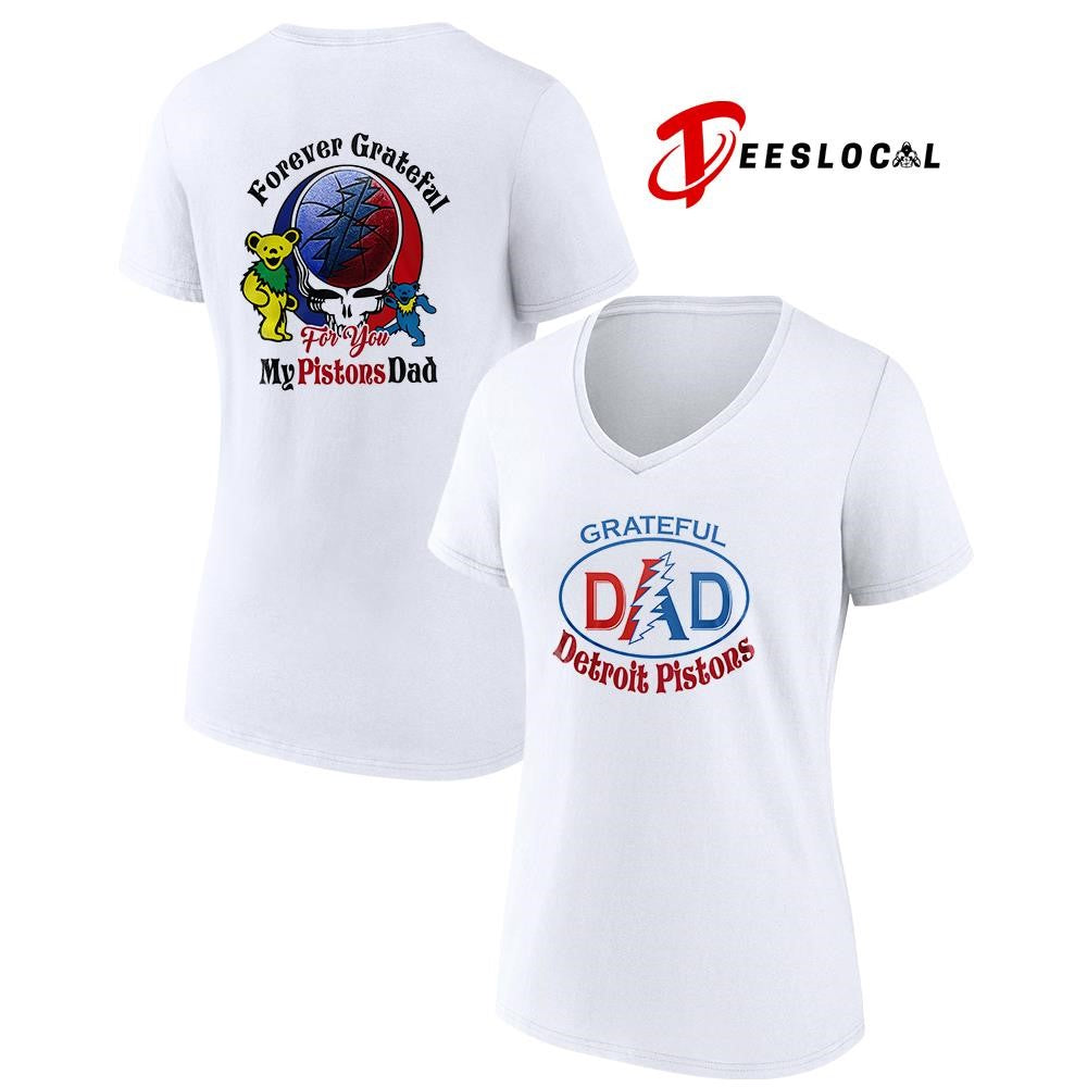Detroit Pistons x Grateful Dead Father Day forever Grateful logo shirt